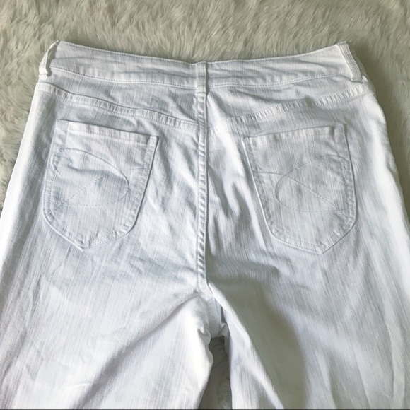 CHICOS Platinum Bootcut Jean Denim Stretch Cotton White Size 2 Large - Picture 7 of 13